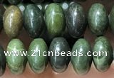 CRB5311 15.5 inches 4*6mm rondelle bronze green stone beads