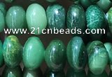 CRB5313 15.5 inches 4*6mm rondelle green jasper beads