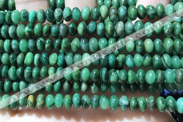 CRB5313 15.5 inches 4*6mm rondelle green jasper beads