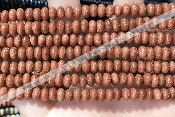 CRB5316 15.5 inches 4*6mm rondelle goldstone beads wholesale