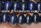 CRB5317 15.5 inches 4*6mm rondelle blue goldstone beads wholesale