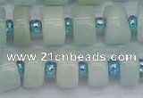 CRB532 15.5 inches 6*12mm tyre Chinese amazonite beads wholesale