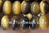 CRB5320 15.5 inches 4*6mm rondelle yellow tiger eye beads