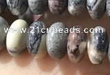 CRB5341 15.5 inches 5*8mm rondelle purple striped jasper beads