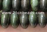 CRB5346 15.5 inches 5*8mm rondelle bronze green stone beads