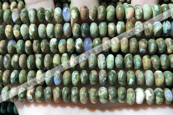 CRB5347 15.5 inches 5*8mm rondelle rhyolite beads wholesale