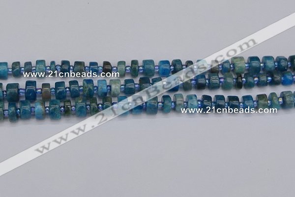 CRB536 15.5 inches 5*8mm tyre apatite gemstone beads wholesale