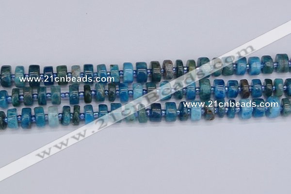 CRB537 15.5 inches 6*10mm tyre apatite gemstone beads wholesale