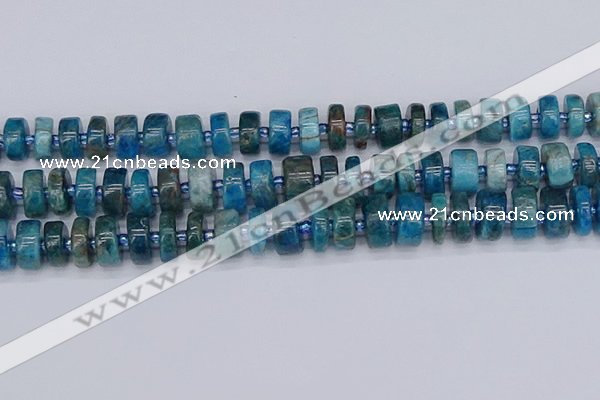 CRB539 15.5 inches 7*14mm tyre apatite gemstone beads wholesale