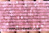 CRB5401 15 inches 2.5*4mm rondelle rose quartz beads wholesale
