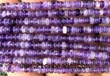 CRB5402 15 inches 2.5*4mm rondelle amethyst beads wholesale