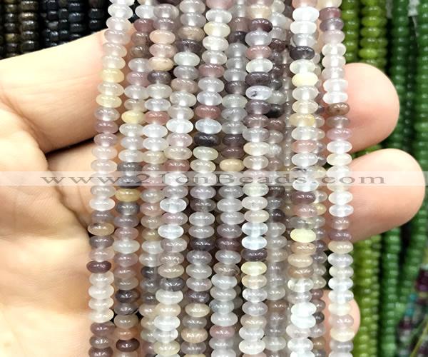 CRB5409 15 inches 2.5*4mm rondelle strawberry quartz beads