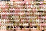 CRB5413 15 inches 2.5*4mm rondelle volcano cherry quartz beads