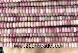 CRB5446 15 inches 2.5*4mm rondelle pink wooden jasper beads