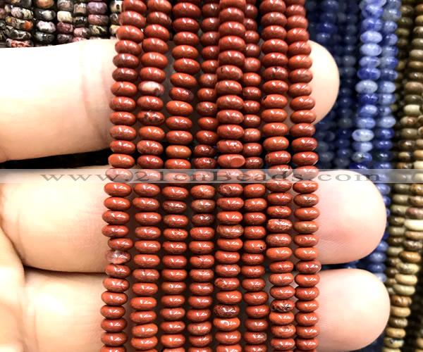 CRB5447 15 inches 2.5*4mm rondelle red jasper beads wholesale