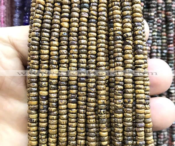 CRB5449 15 inches 2.5*4mm rondelle elephant skin jasper beads
