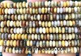 CRB5460 15 inches 2.5*4mm rondelle yellow crazy lace agate beads