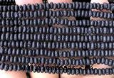 CRB5490 15 inches 2.5*4mm rondelle black lava beads wholesale