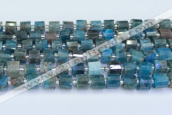 CRB5601 15.5 inches 7mm - 8mm faceted tyre apatite beads