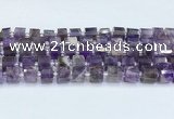 CRB5603 15.5 inches 7mm - 8mm faceted tyre amethyst beads