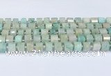 CRB5608 15.5 inches 7mm - 8mm faceted tyre amazonite beads