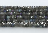 CRB5620 15.5 inches 4*7mm - 5*8mm faceted rondelle labradorite beads