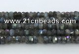 CRB5621 15.5 inches 5*9mm - 6*10mm faceted rondelle labradorite beads