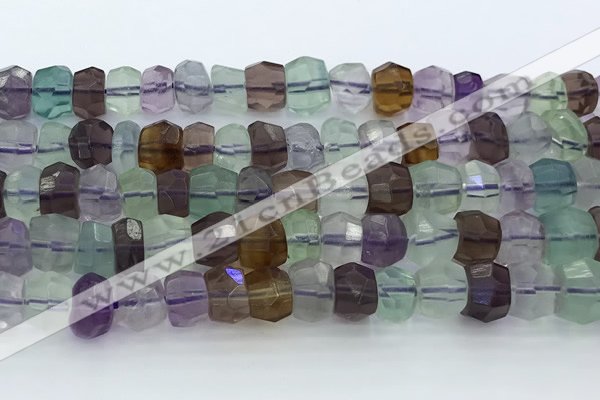 CRB5625 15.5 inches 6*8mm - 7*9mm faceted rondelle fluorite beads