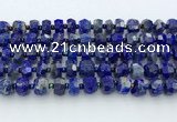 CRB5629 15.5 inches 6*9mm – 9*10mm faceted rondelle lapis lazuli beads