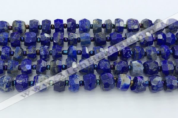 CRB5629 15.5 inches 6*9mm – 9*10mm faceted rondelle lapis lazuli beads