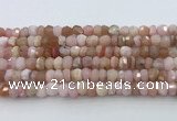 CRB5630 15.5 inches 4*6mm - 5*7mm faceted rondelle pink opal beads