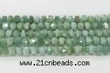 CRB5658 15.5 inches 6*10mm-7*11mm faceted rondelle jade beads wholesale