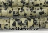 CRB5681 15 inches 4*6mm heishi dalmatian jasper beads wholesale