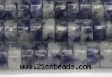 CRB5684 15 inches 4*6mm heishi blue spot beads wholesale