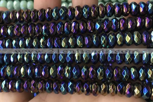 CRB5711 15 inches 5*8mm faceted rondelle AB-color gemstone beads