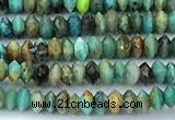CRB5729 15 inches 1*2mm faceted turquoise beads