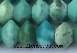 CRB5747 15 inches 2*3mm faceted turquoise beads