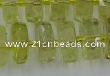 CRB576 15.5 inches 8*16mm faceted rondelle lemon quartz beads