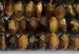 CRB5760 15 inches 2*3mm faceted yellow tiger eye beads