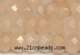 CRB5799 15 inches 4*6mm, 5*8mm, 6*10mm faceted rondelle pink aventurine jade beads