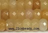 CRB5800 15 inches 4*6mm, 5*8mm, 6*10mm faceted rondelle Yellow aventurine jade beads