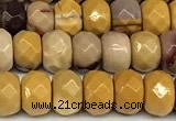 CRB5804 15 inches 4*6mm, 5*8mm faceted rondelle mookaite beads