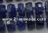 CRB582 15.5 inches 7*12mm faceted rondelle sodalite beads