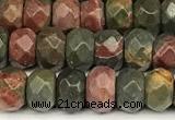 CRB5826 15 inches 4*6mm, 5*8mm, 6*10mm faceted rondelle picasso jasper beads