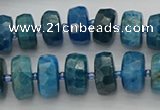 CRB591 15.5 inches 8*14mm faceted rondelle apatite beads