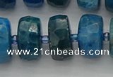 CRB593 15.5 inches 8*18mm faceted rondelle apatite beads