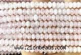 CRB6100 15 inches 4*6mm faceted rondelle rose quartz beads