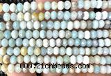CRB6160 15 inches 4*6mm faceted rondelle colorful amazonite beads