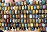 CRB6218 15 inches 5*8mm faceted rondelle ocean agate beads