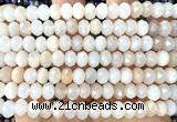 CRB6231 15 inches 5*8mm faceted rondelle pink aventurine jade beads